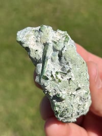 Image 2 of Green Tourmaline Bars In Quartz Matrix #2217