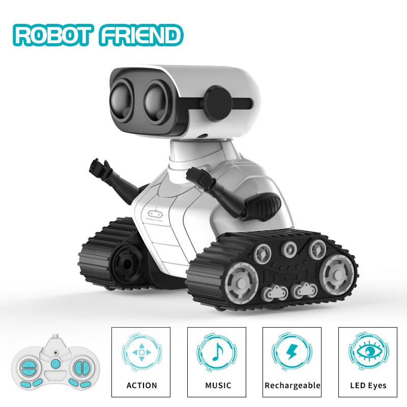 Image of Ebo Robot Toys Rechargeable RC Robot For Kids Boys And Girls Remote Control Toy With Music And LED E