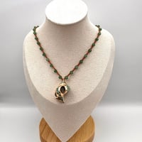 Image 2 of Green Aventurine Seashell Necklace