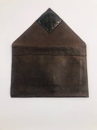 Image 5 of Genuine Snakeskin Envelope Clutch