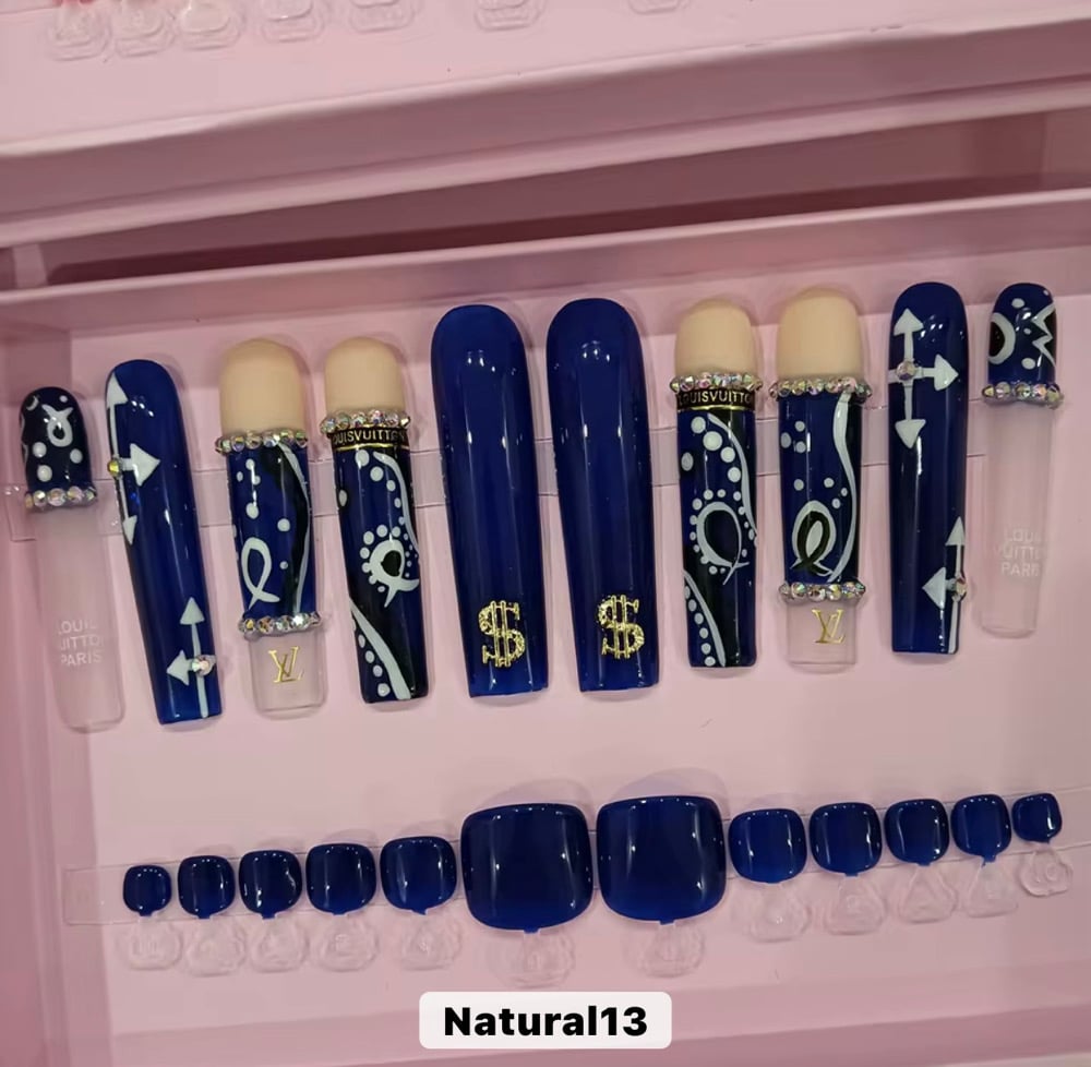 Image of pick from option 1-19 press on nails with toe nail set