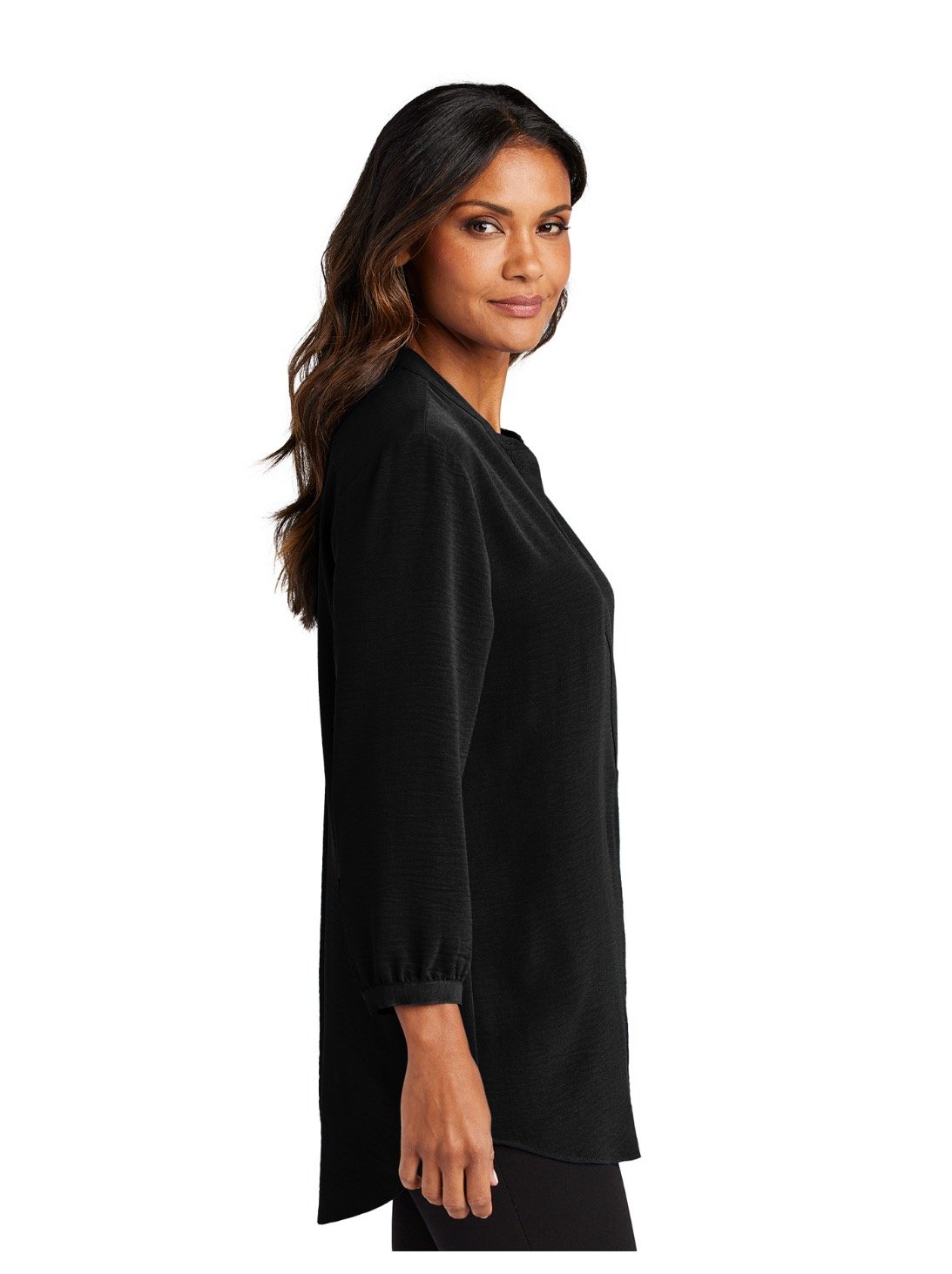 Image of STAFF ONLY Ladies Port Authority 3/4 Sleeve Textured Crepe Tunic