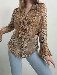 Image 2 of 00s cheetah print top // L