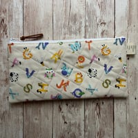 Image 2 of “Animal ABC’s” Small OR Mini Quilted Zipper Bag