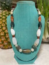 Beaded Necklace With Various Agates