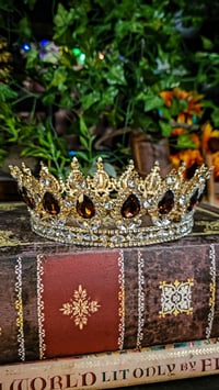 Image 5 of 👑The Armored Kingdom Eternal Dark Amber Crown (Gold)