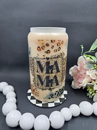 Image 1 of Leopard MAMA Libbey Glass Cup