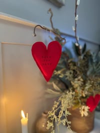 Image 4 of Red Fabric Quote Heart 