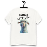 Image 4 of Unisex classic tee, Baaaad Attitude T-Shirt | Funny Sheep Sarcastic Humor Graphic Tee