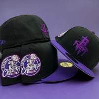 Image 1 of New Era 59Fifty Rockets 🚀 Purple Rein 2X Champs  