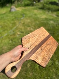 Image 2 of Curly and spalted maple/walnut charcuterie board