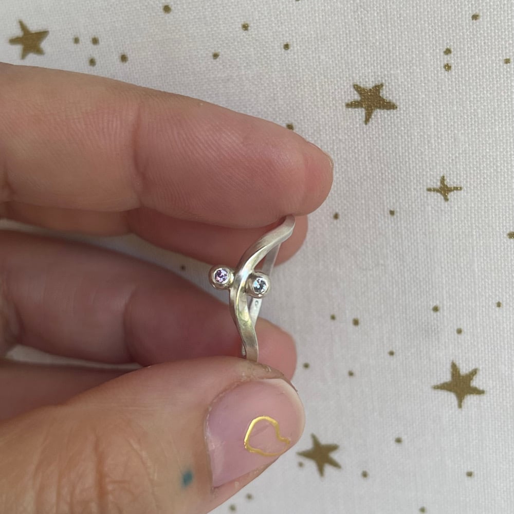 Image of blue wave ring