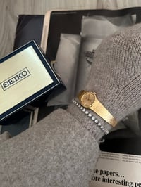 Image 3 of Vintage RARE SEIKO gold tone gold dial 