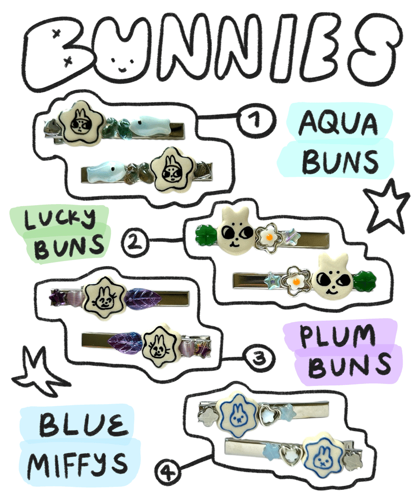 Image of Bunnies Ceramic Clips Blind Bag