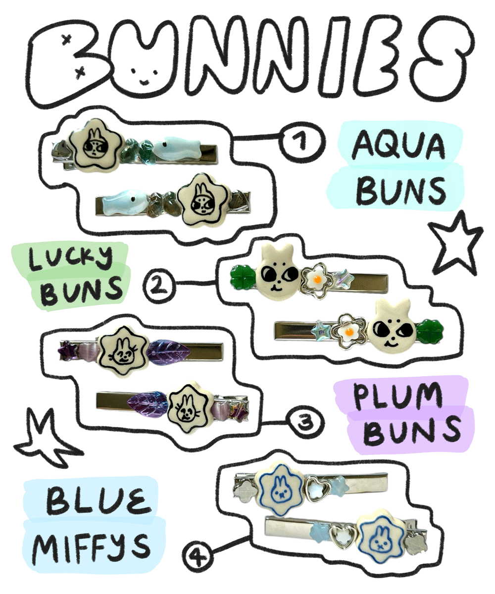 Image of Bunnies Ceramic Clips Blind Bag