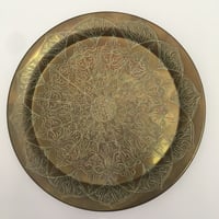 Image 5 of Vintage Moroccan etched round wall hanging 