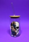 16oz “Flower Skull” Libbey Glass Cup