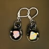 Encased Pink Opal Earings