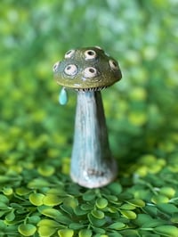 Image 2 of Small Ceramic Mushroom with eyes handmade ceramic 