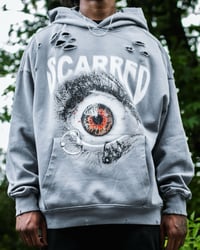 Image 3 of "Scarred" Distressed Sun Wash Hoodie