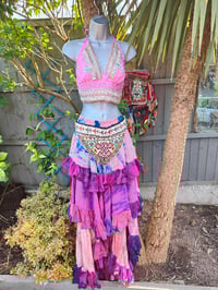 Image 8 of Tribal festival belt white triangle