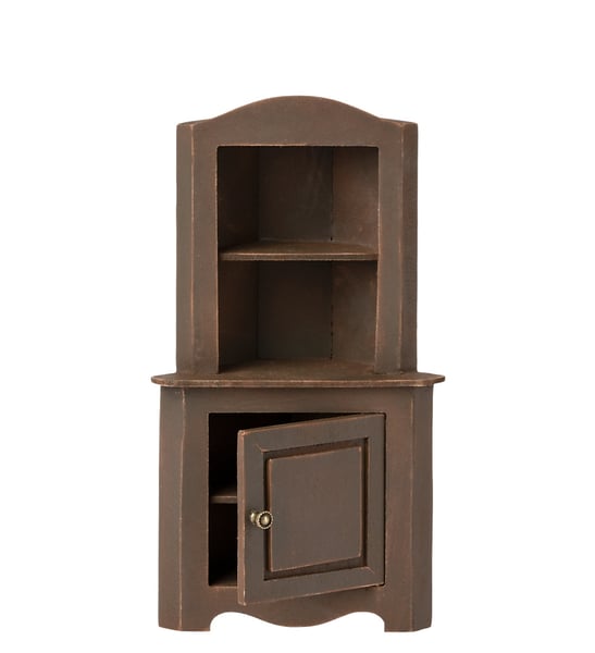 Image of Maileg - Miniature Corner Cabinet brown