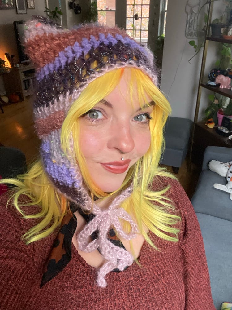 Image of Striped crochet hat