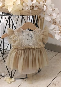 Image 1 of Newborn Body Dress Photo Prop – Rosalie (Warm Beige)