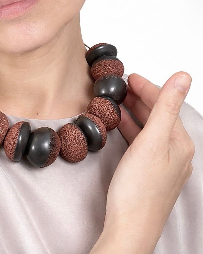 Image of Collana Reef perle intarsi