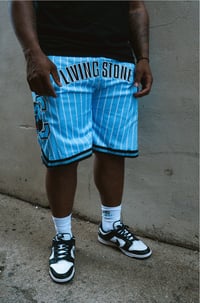 Image 5 of Authentic Blue Livingstone pinstripe shorts 