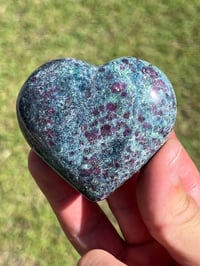 Image 1 of Ruby In Kyanite & Fuchsite Heart Carving | #3015