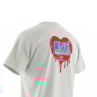 Image 3 of BNE Drippy Heart Tee (cream)