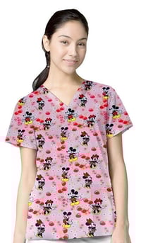 “Mickey” Prints Scrub top