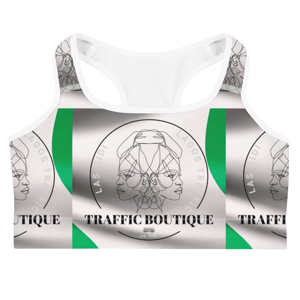 LAS GIDI TRAFFIC BOUTIQUE SPORTS BRA (SILVER/GRN/WHT) 