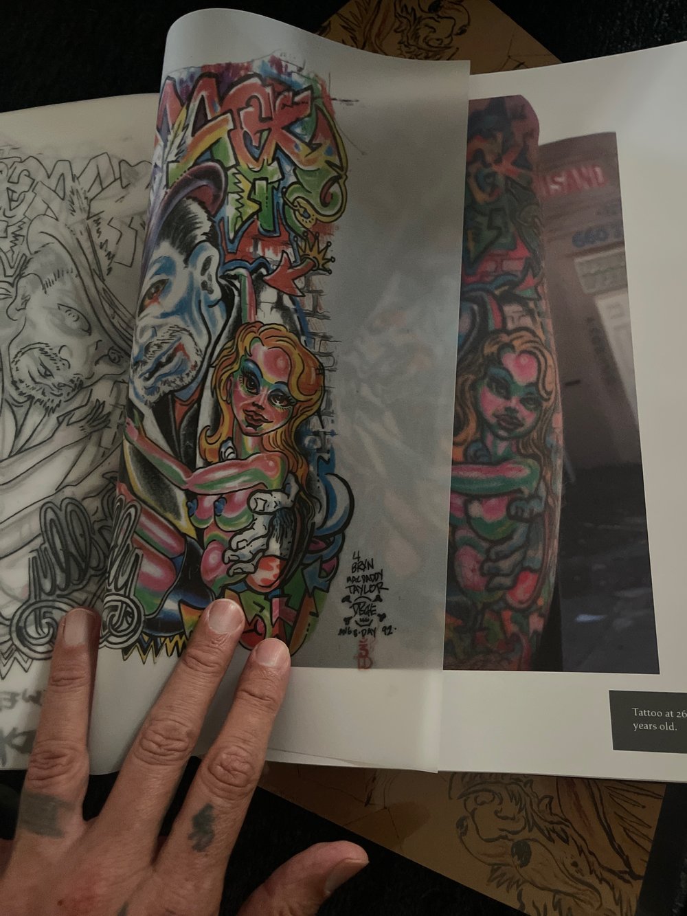 Tattoo schemes and 93 sketchbook reproduction combo signed copy both