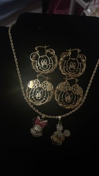 Image 2 of Minnie/Mickey earrings