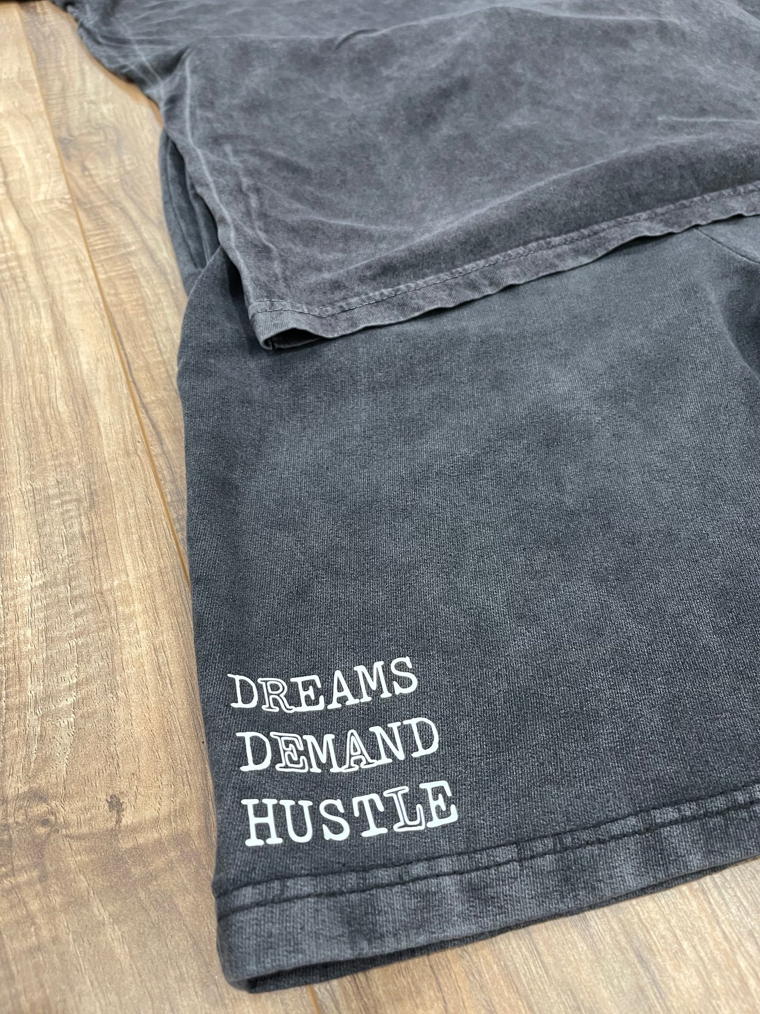 Image of Dreams Demand Real Hustle black vintage set 