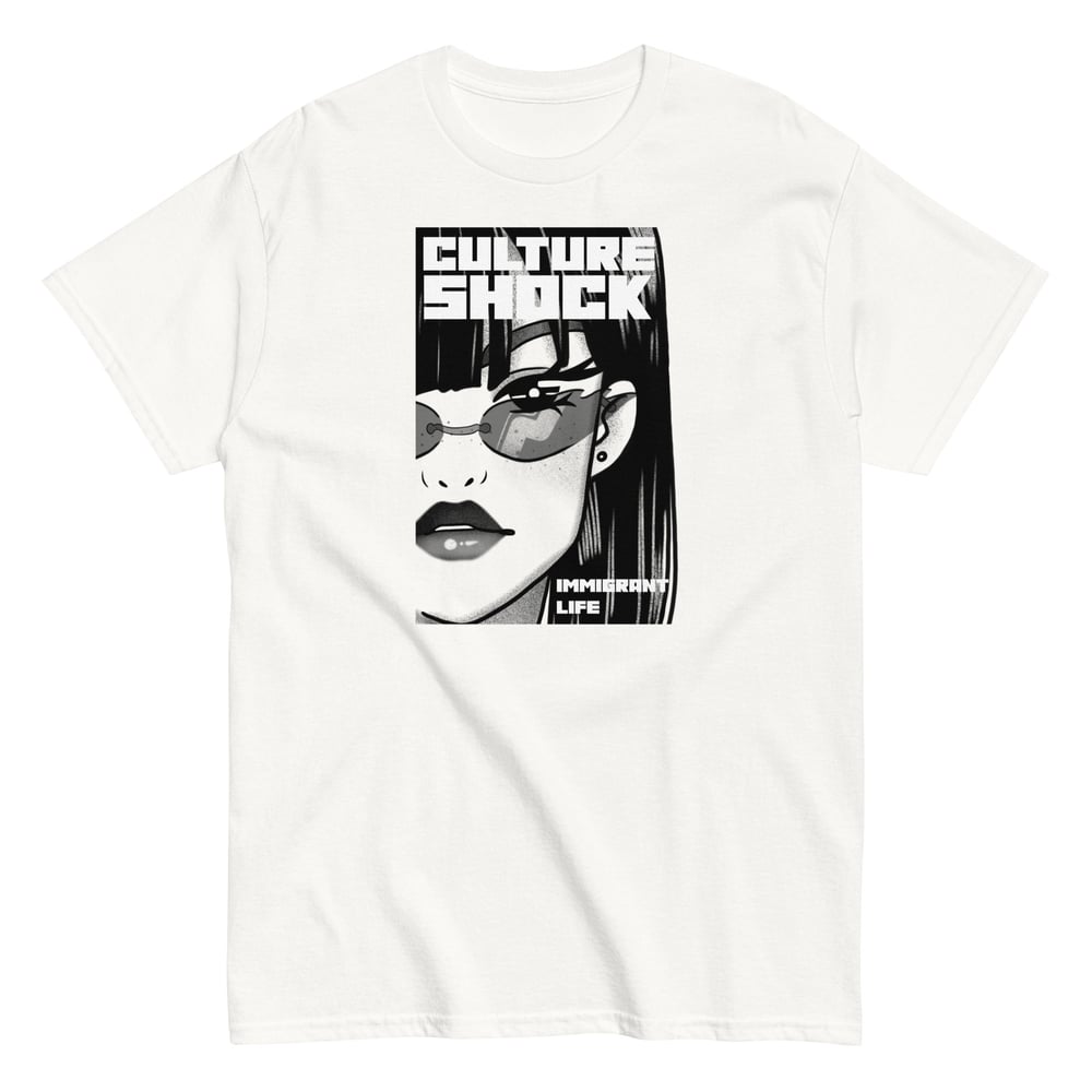 CULTURE SHOCK B&W GRAPHIC 100% COTTON ADULT UNISEX T-SHIRT