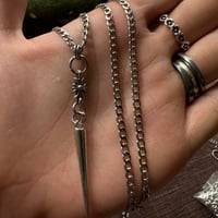 Image 3 of ♡ Mini Chrome Spike Chainmail Pendant Chain ♡