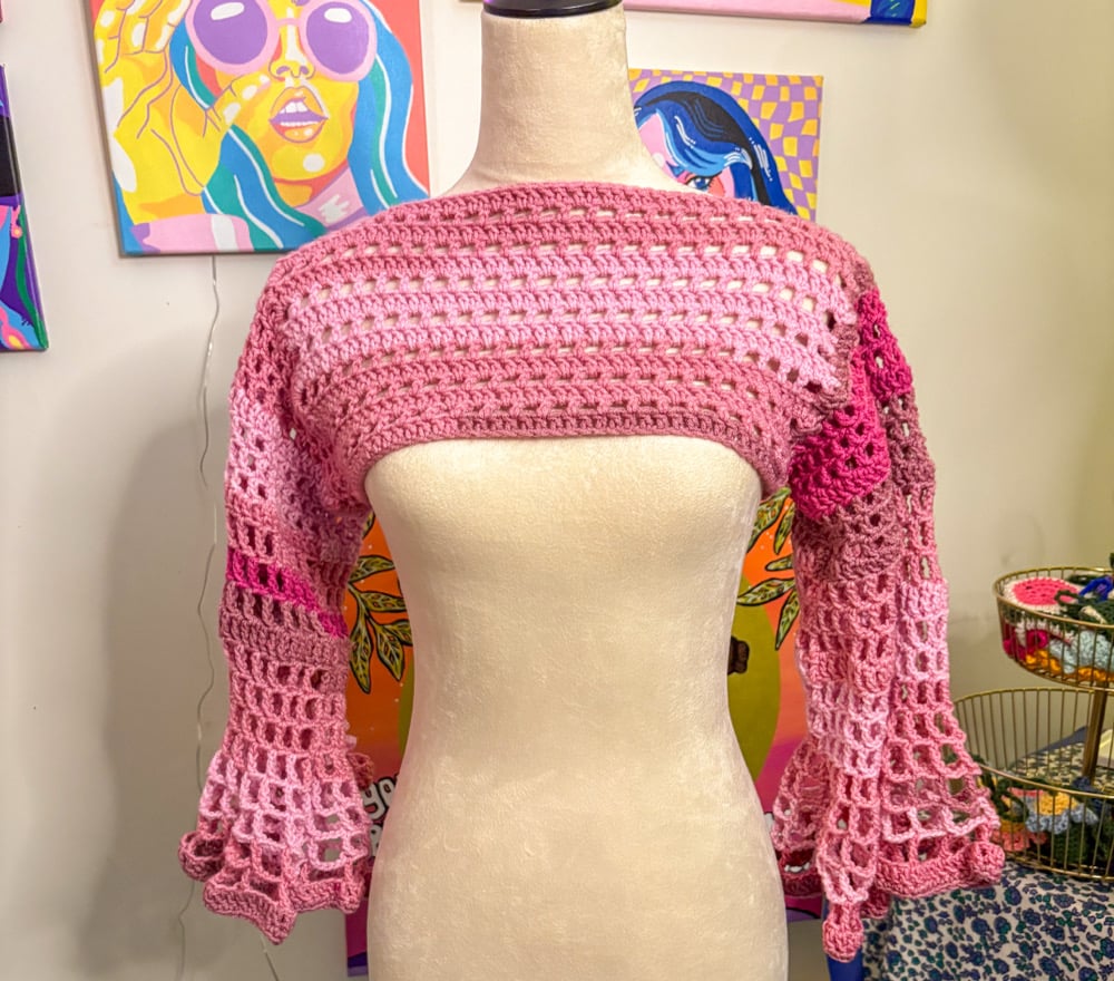 Image of Pink Ombré Shrug - MADE-TO-ORDER
