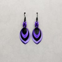 Purple Poison 4-Layer Scale Earrings