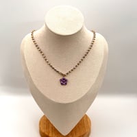 Image 2 of Purple Lei Flower Necklace