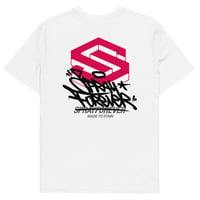 Image 1 of Tagline Red Backprint T-shirt - White