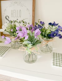 Image 2 of SALE! Floral Glass Jars ( Set or Singles )