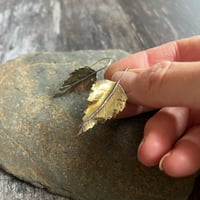 Image 2 of Birch Leaf Hook Earrings