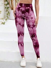 Image 3 of Raspberry Swirl Leggings