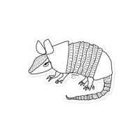 Image 3 of Sticker Armadillo