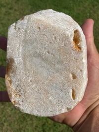 Image 13 of Orange Pyramid Calcite With Druzy Calcite Dusting UV Specimen #1073