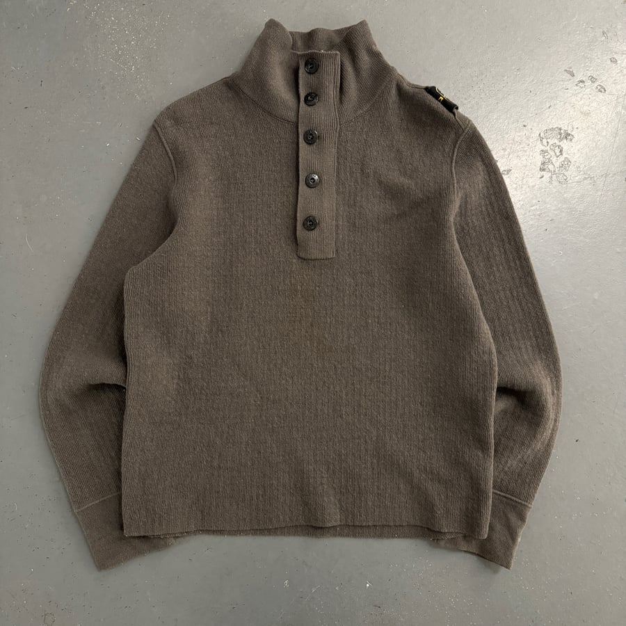 Image of AW 2006 Stone Island 1/4 button up sweatshirt, size medium