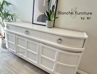 Image 3 of Luxurious, Large Curved Nathan Sideboard in a vibrant white